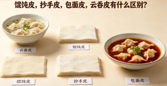 馄饨皮、抄手皮、包面皮、云吞皮他们各有什么区别？-爱面网