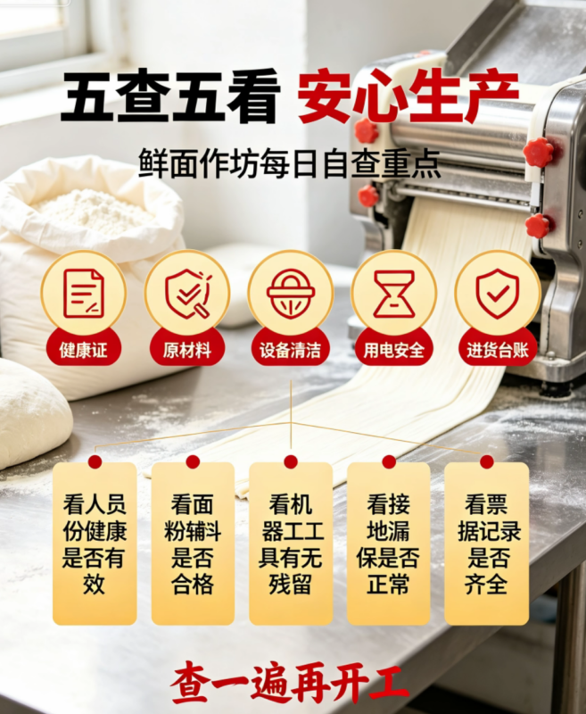 鲜湿面小作坊监管“五查五看”-爱面网